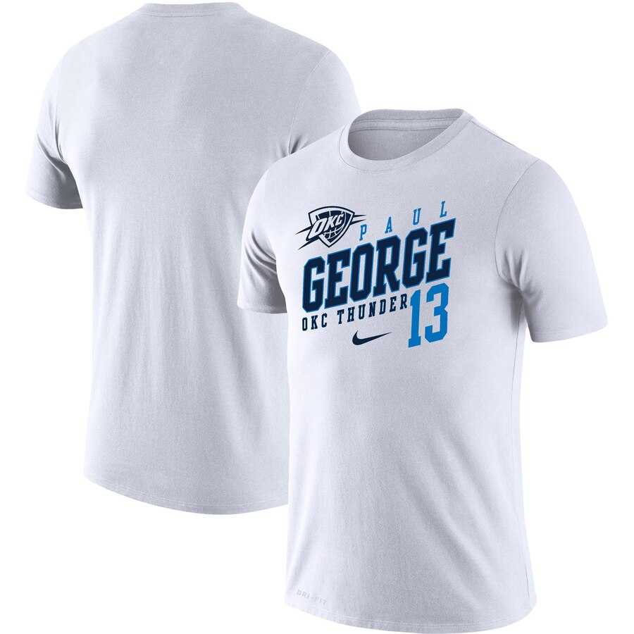 Oklahoma City Thunder Paul George Nike Player Performance T-Shirt White,We sell and wholesale Oklahoma City Thunder Paul George Nike Player Performance T-Shirt White on line form chian!
